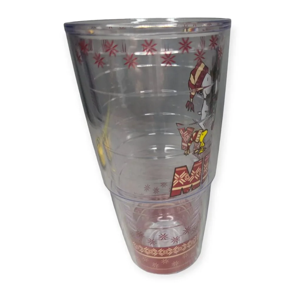 Tervis USA Peanuts Snoopy & Woodstock Merry Christmas Tree 24 oz Tumbler No Lid